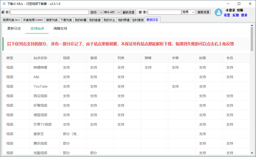 闪豆多平台视频下载器v4.0.0绿色版