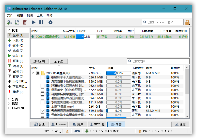 2023最新BT下载利器qBittorrent 4.6.2.1便携增强版-赤域吧